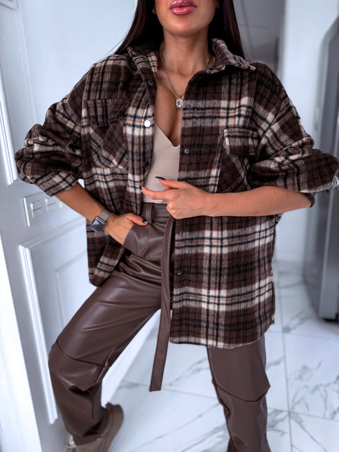 Plaid shirt "RAINY DAY" VMC58- BROWN